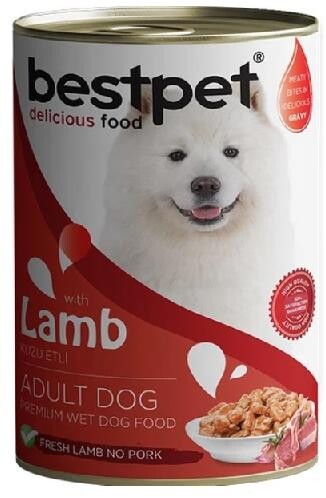 Bestpet Jöle İçinde Parça Kuzu Etli Konserve Yetişkin Köpek Maması 400 GR | SRC: Barcode: 8681465600985